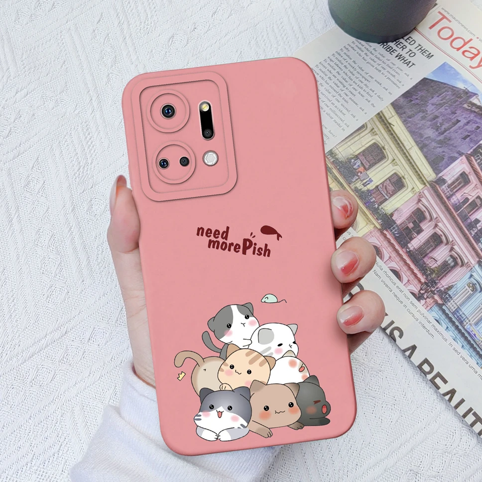 Cute Avocado Cat Smooth Liquid Soft Shockproof Back Cover