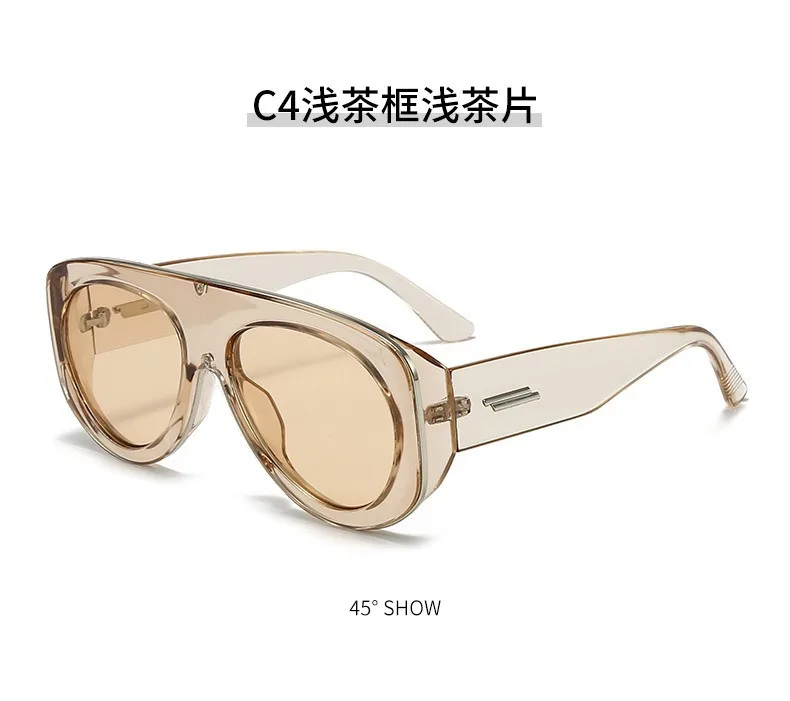 Modische Übergroße Piloten-Sonnenbrille für Damen Luxusmarke Vintage Y2K Punk Sonnenbrillen für Damen Trendige Outdoor-Brillen – Detail 12