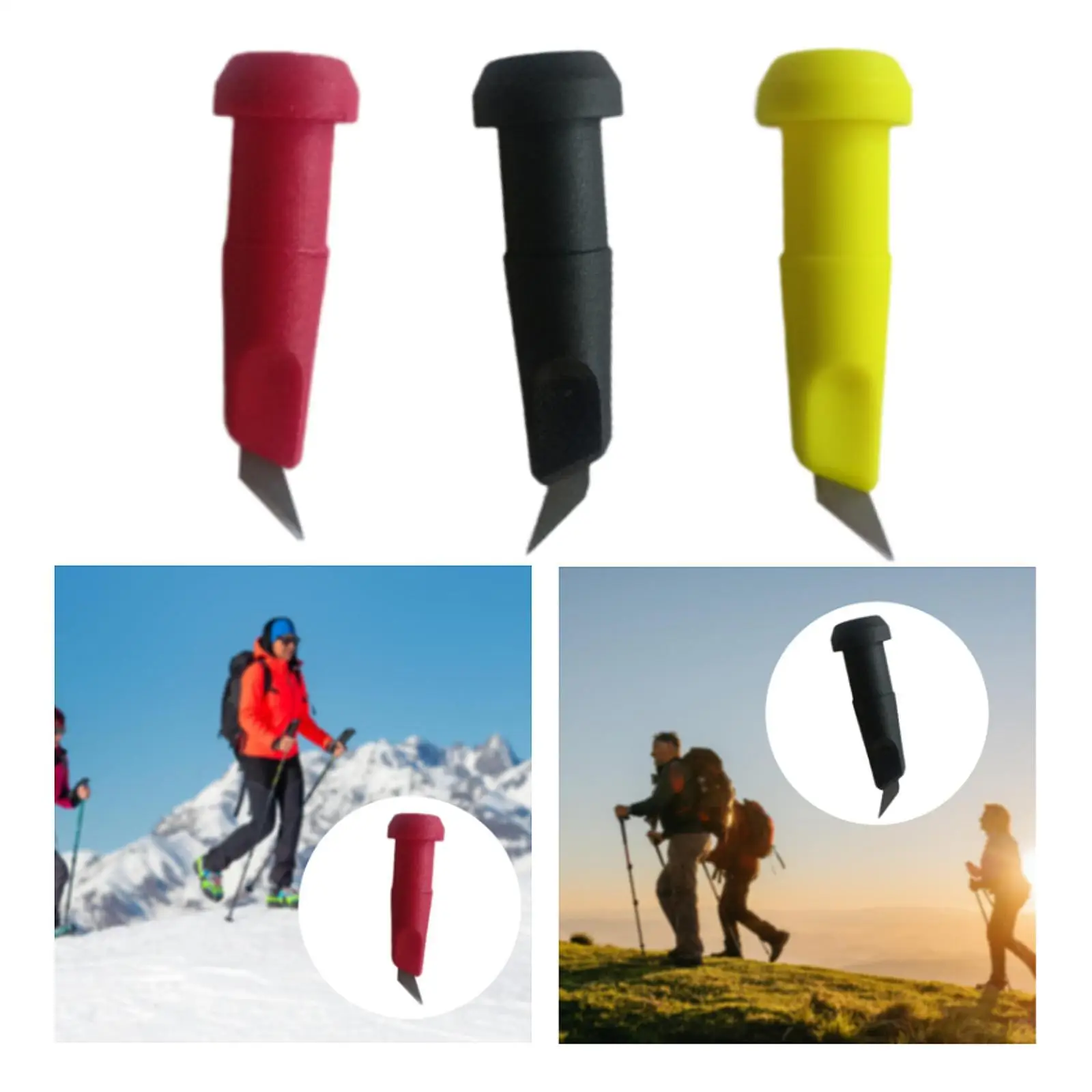 Alpenstock Rod Tip Replacement Tungsten Steel 8 cm Ski Pole Tip for Backpacking Mountain Climbing Skiing Mountaineering Walking