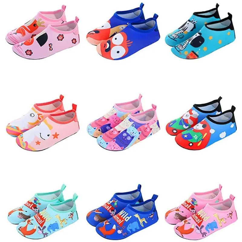 Water Shoes Diving Shoes Aqua Shoes Barefoot Shoes Children Outdoor Quick-Dry Aqua Yoga Socks Boys Girls Animal Soft Wading Shoes Beach Swimming