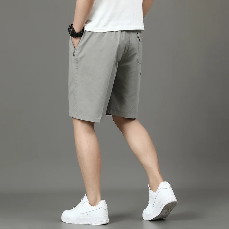 Summer new men's work shorts pocket zip trend versatile casual trousers five work trousers 6