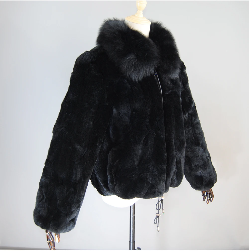 Rex Rabbit Fur Coat | Slim Fit Natural Fur Jacket For Women Winter Outerwear