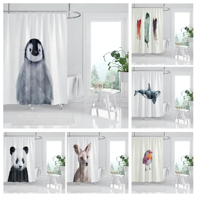 

Waterproof fabric shower curtains Bathroom curtain accessories Bath curtain for shower 180x200cm 240*200 anime boho decoration