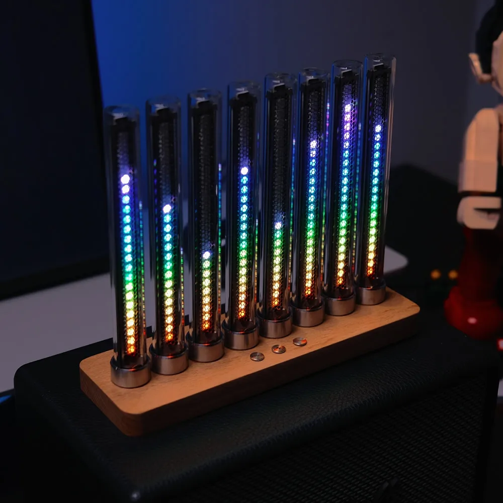 RGB Pickup Level Light Desk Rhythm Lamp Audio Music Spectrum Decoration Home Quasi Glow Tube Boyfriend Gift Sound Atmosphere LED