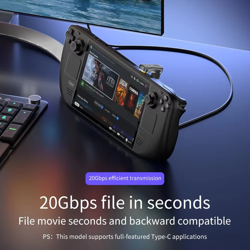 รูปสินค้า อะแดปเตอร์ USB-C 180° ชาร์จเร็ว 140W 20Gbps