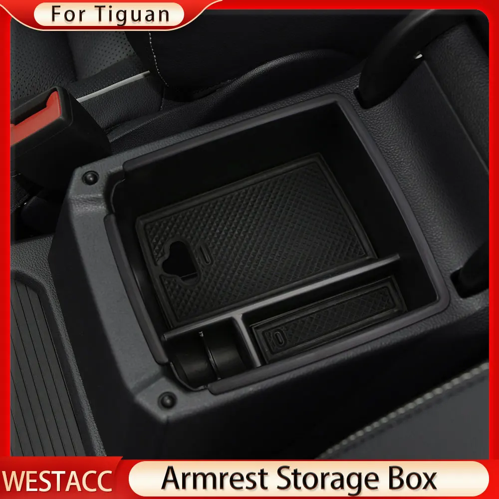 Car Center Armrest Storage Box For Volkswagen Vw Tiguan Mk2 2016 2020