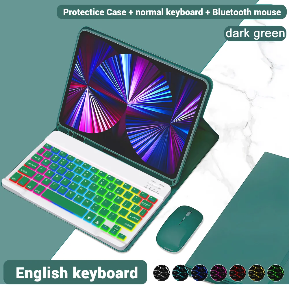 Illuminated Tablet Keyboard Case with Magnetic Attachment