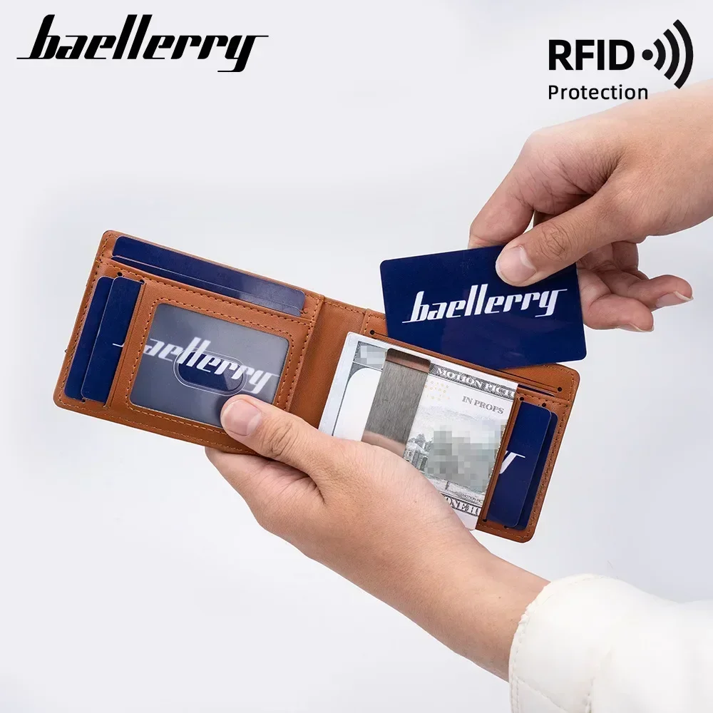 Rfid Carbon Fiber Luxury Men Wallets Money Bag Slim Thin Man Card Holder Wallet for Men Small Short Purse credit card holder 2