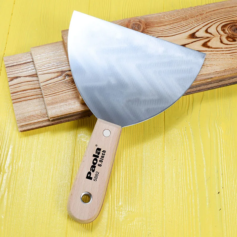 Wooden handle putty knife 6 inches,putty knife scraper,drywall spatula