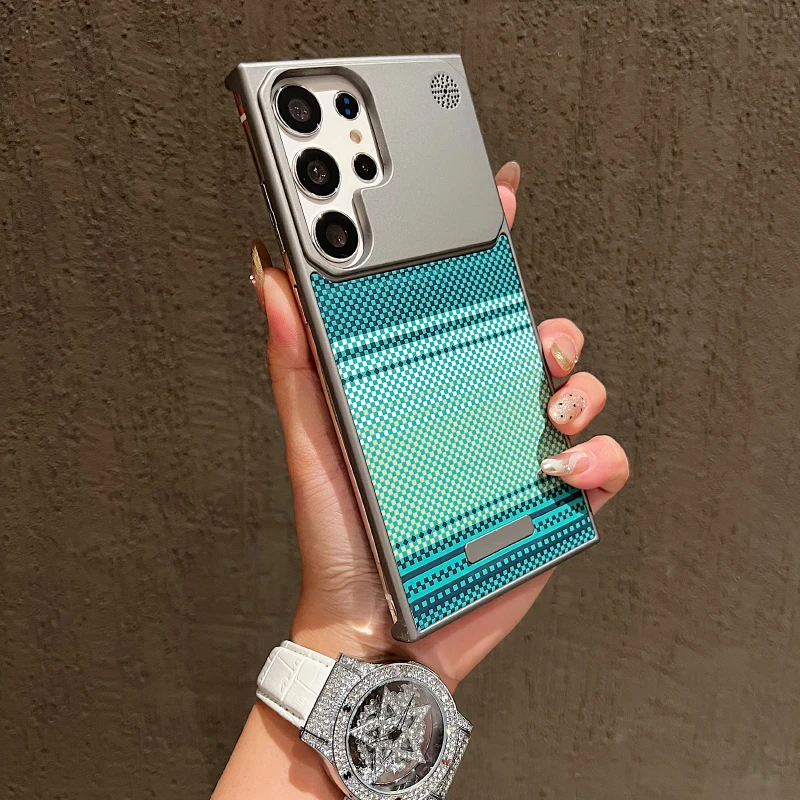 MagSafe Magnetic Heat Dissipation Weaving Texture Phone Case with Borderless Design