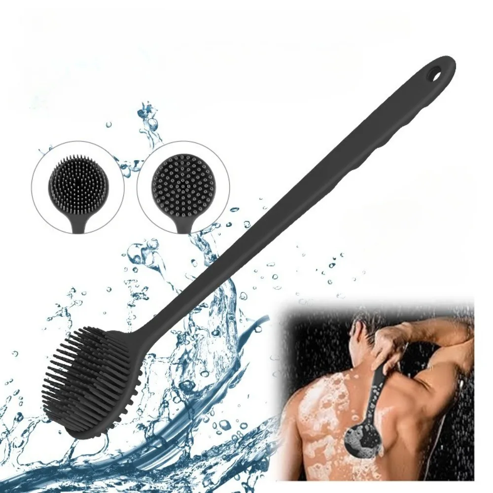 Long Handle Bath Brush Bathroom Body Brushes Back Ball Brush Mud Back Scrubber Shower Massage Brush Exfoliation Bathroom Tools