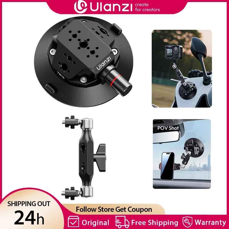 UlanziTB15caméraventousesupportdevoiturepourGoproInsta360DJIcamérad