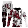 New Hoodie Sets Pullover Wolf Graphic 3D Printed Pants Suit  Autumn Casual Sweatshirt Tracksuit Set Fashion Men's Clothing Suit 5