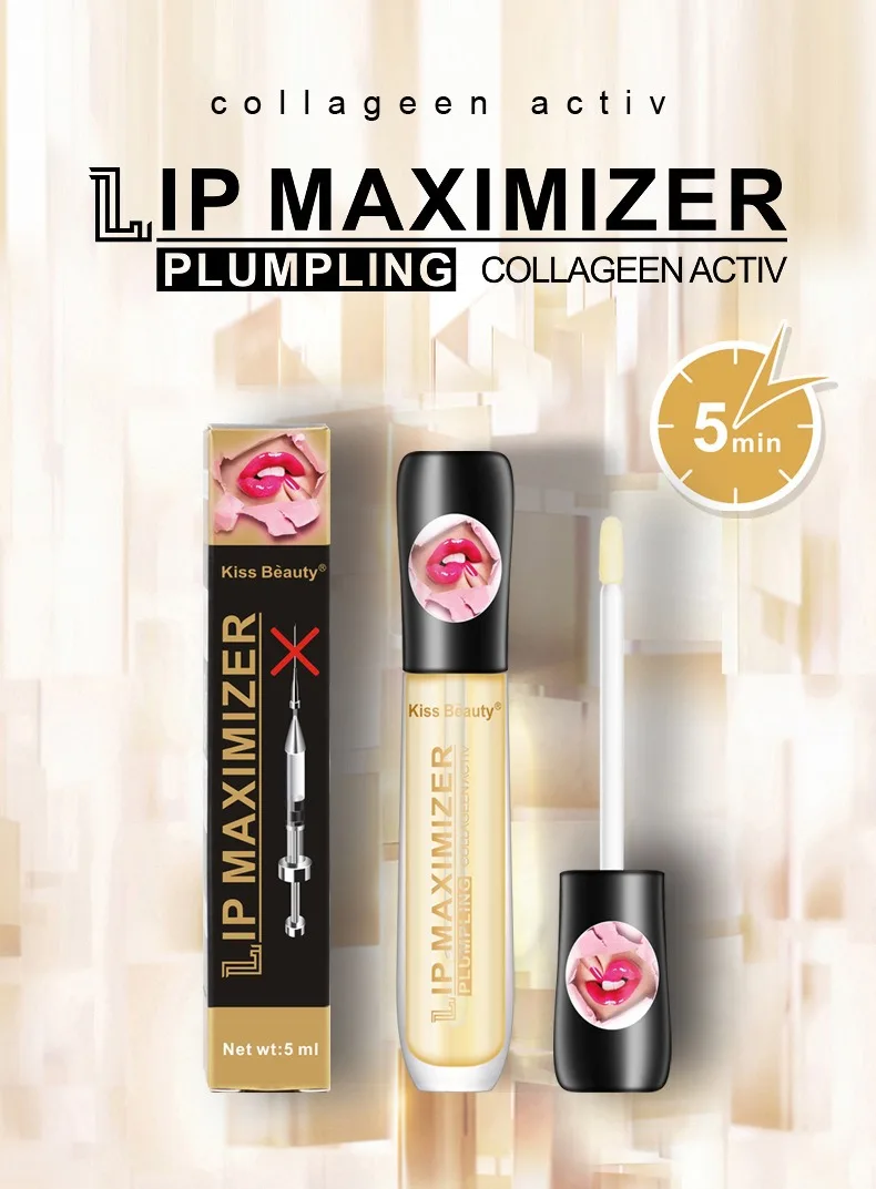Description Picture 2 of itemTransparent Lip Gloss Plumping Lip Oil Moisturizing Repairing Fine Line Reducer Brighten Enhance Lip Serum Cosmetic
