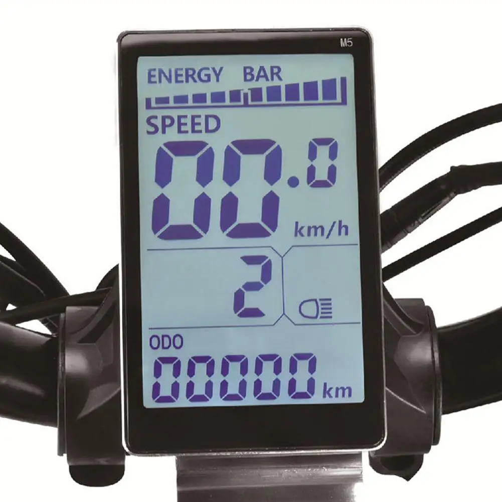 

Electric Bike LCD Meter Display 24V/36V/48V/60V Universal E Scooter M5 LCD Panel Screen For 31.8 22.2mm Handlebar Electric M9P0