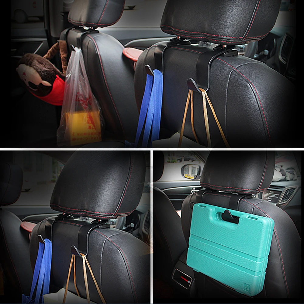 Black Sale Cool Things Color : Colour-Size Betrothales Universal Car Seat Back Hook Hanger Bags Holder Headrest Mount Hook Storage Organizer Car Internal Accessories 