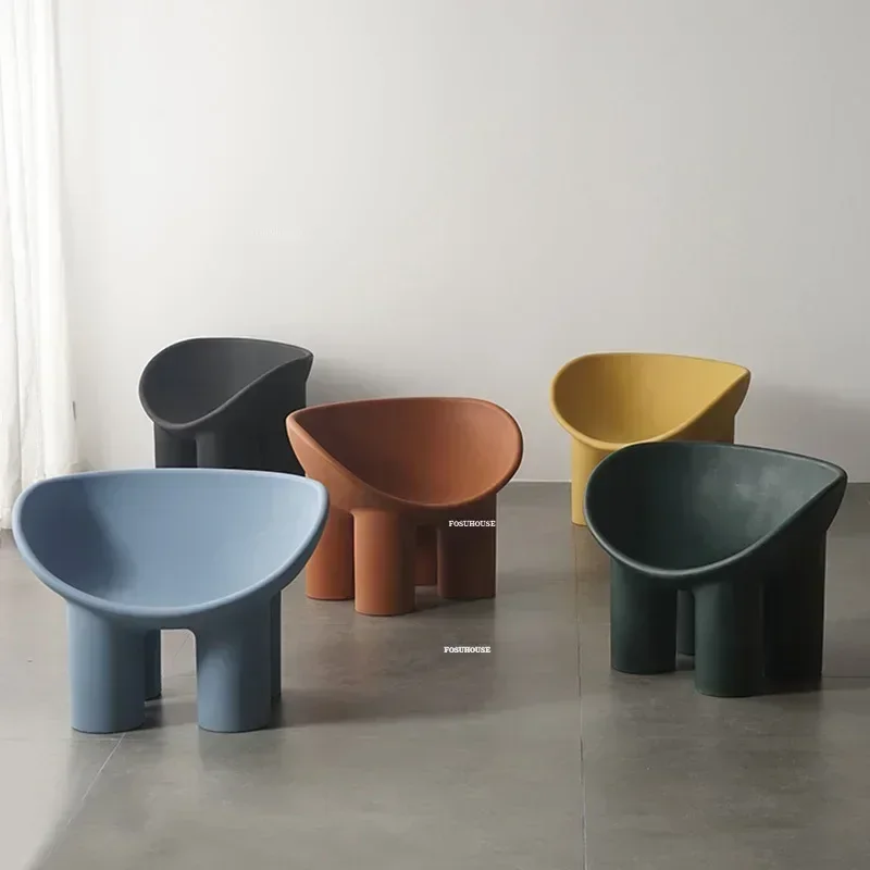 Elephant Leg Plastic Children Chairs Backrest Chair Designer Creative Simple Armchair Leisure Children Chair Furniture