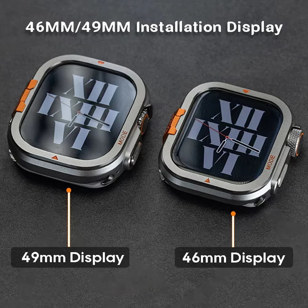 Enhanced Metal Protective Case for Apple Watch Ultra - Premium Aluminum Alloy Bumper Frame