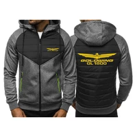 2025 printemps et automne homme Cardigan manteau à glissière veste Goldwing GL1800 japon motos Logo imprimé quotidien Simple Style sweats à capuche 3
