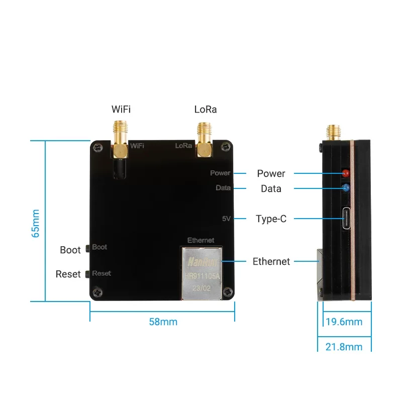 Lorawan Gateway Module Development Board 868mhz 915mhz Baseado em Esp32 1.8 Lcd1 Channel para Comunicação de Longo Alcance - Imagem 5