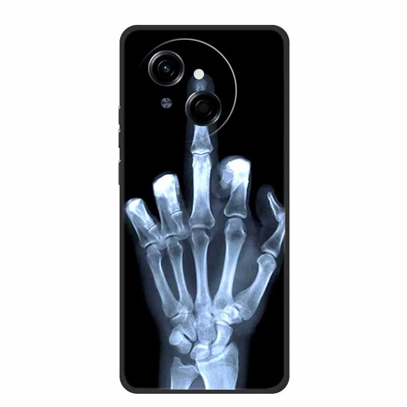 Tecno Spark Go1S Black Silicone Soft TPU Back Cover Case