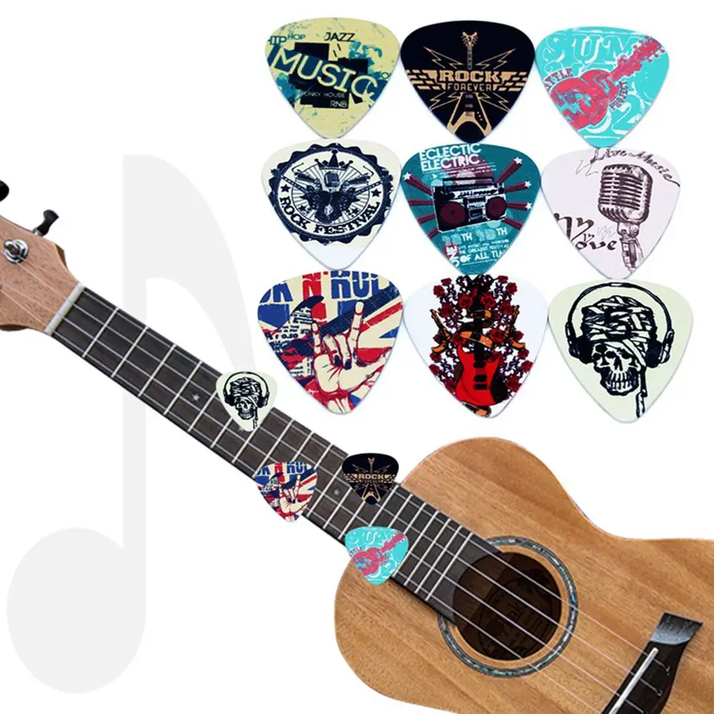 Folk Pattern Rock Electric Gestures Acoustic Guitar Picks Shrapnel Celluloid Plectrums