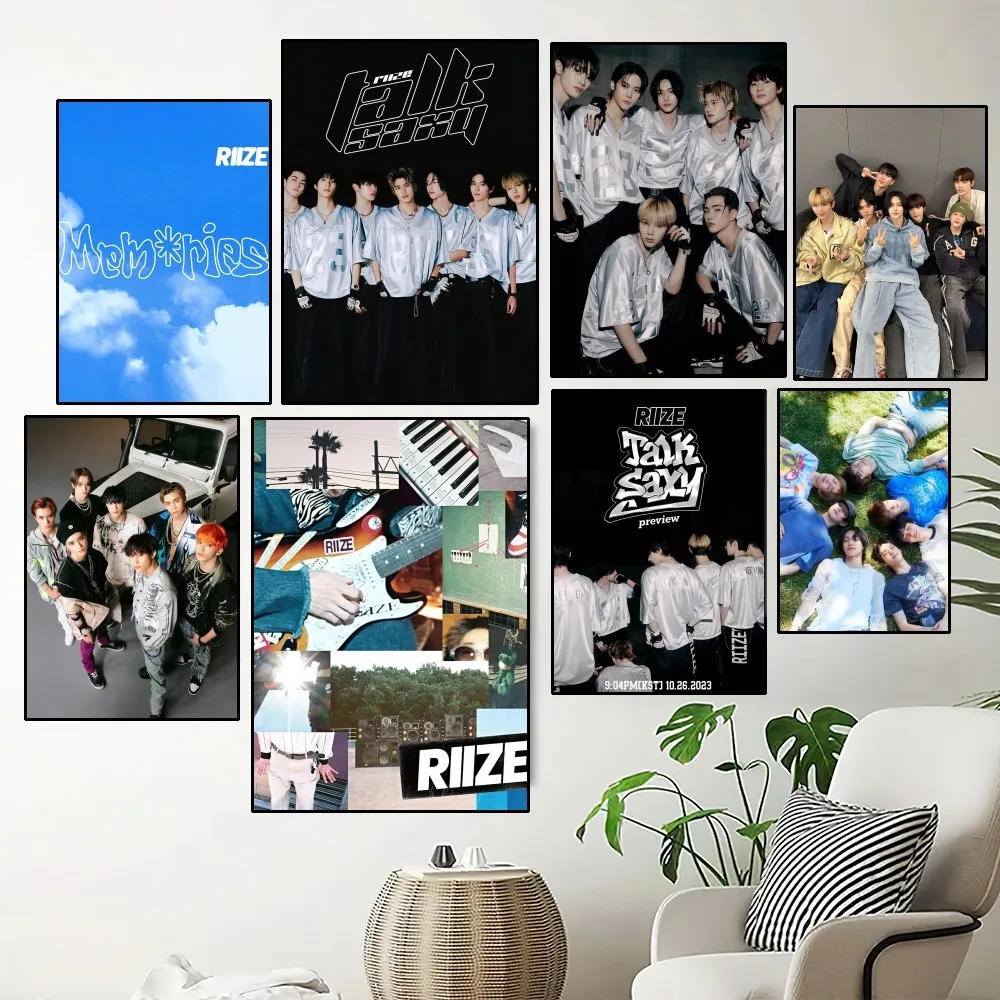 

Kpop RIIZE Get A Guitar Talk Saxy Poster Prints Wall Painting Bedroom Living Room Wall Sticker Office Small