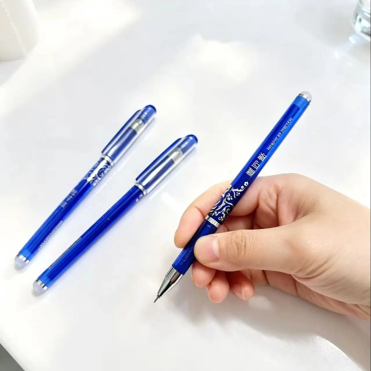 Erasable Gel Pen Set for Smooth Writing - Blue and Black Ink for School, Office, and DIY Stationery Supplies