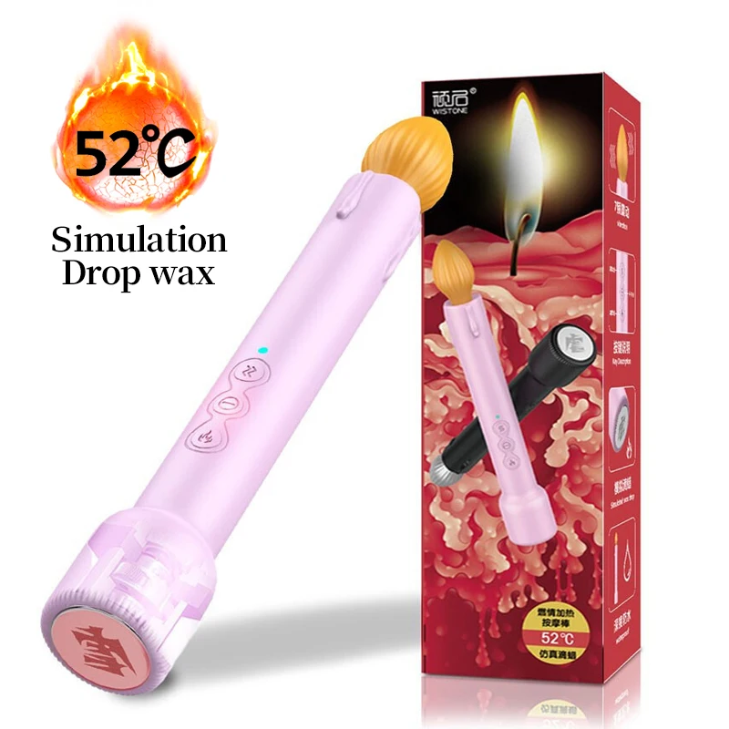 Simulation Sex Candle Vibrators SM Heating Drop Wax Wand Adult Game Toys for Couples Bondage Tools Dildo Clitoris Massager