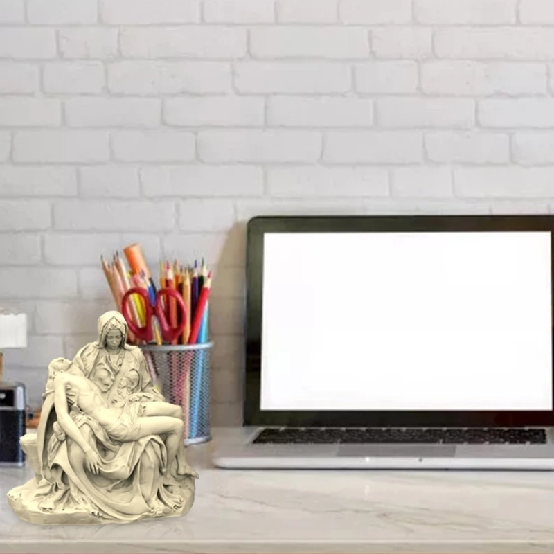 MXME Pieta Silicone Stand Ornaments Resin Mould Resin Statue Mold Making Mold