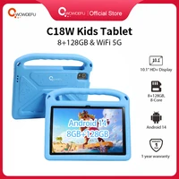 CWOWDEFU Kids Tablet Android 14 Octa Core 8GB RAM 128GB ROM 10.1-Inch HD 5G-WiFi Children's Pad Educational APP Installed Gifts 1