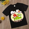Fashion Game Om Nom T Shirt Summer O-neck Tshirt Cut The Rope Tees For Baby Boys Kids Casual Cartoon Tops Girls Frog Clothing 5
