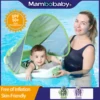 Newest Mambobaby Non Inflatable Swim Trainer Size Improved Add Tail Never Flip Over UPF 50+ Sun Canopy Solid Swimming Pool Float 1