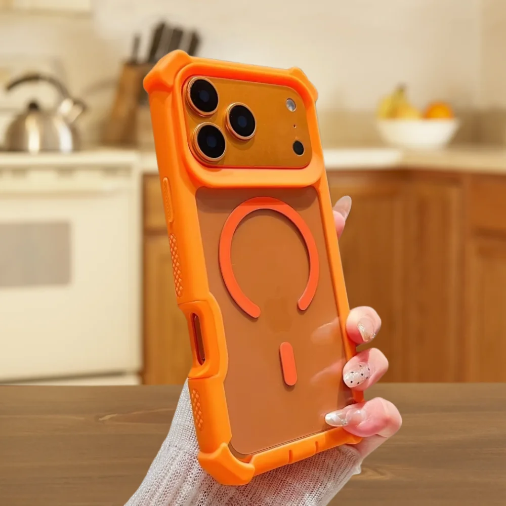 Magnetic Luxury Shockproof Transparent Case with Magsafe Compatibility
