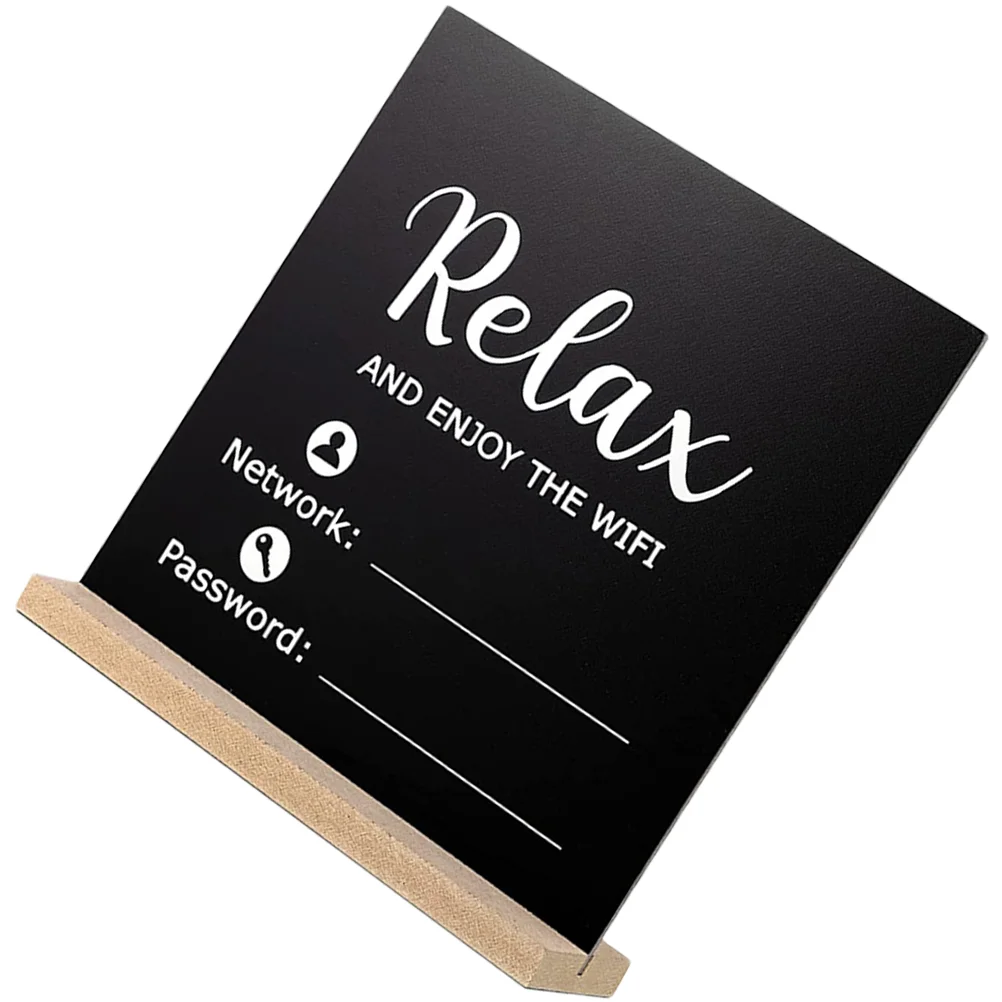 

Password Token Wifi Sign for Hotel Home Chalkboard Signs The Account Signage Wooden Emblems