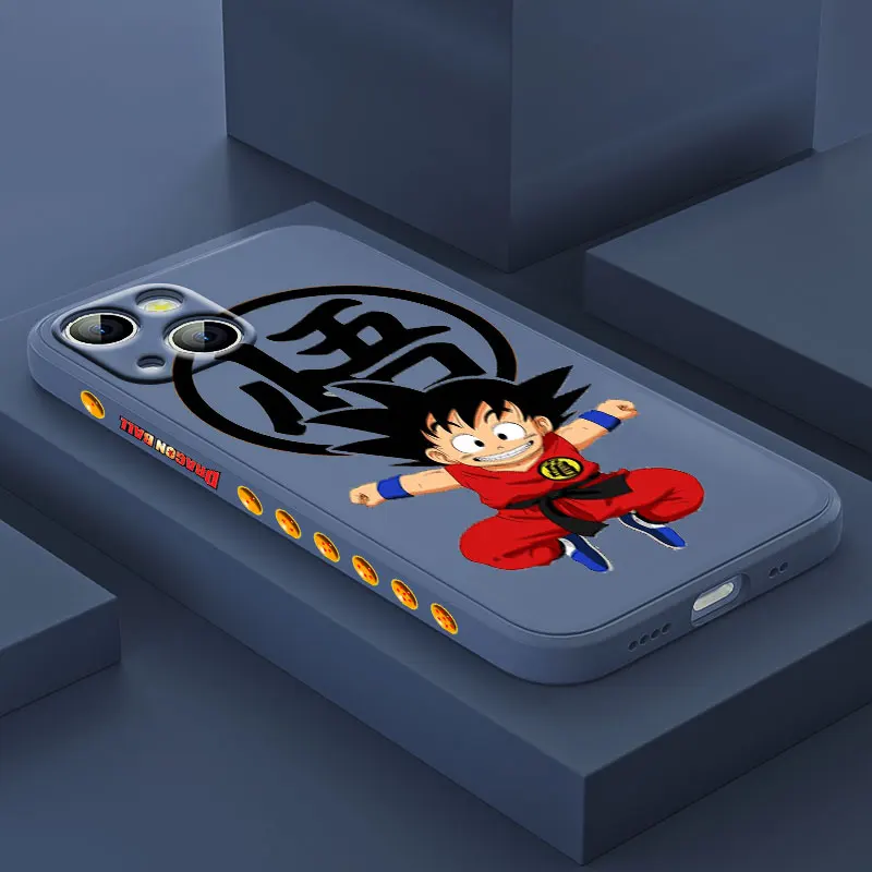 Anime Dragon Ball Goku For Apple iPhone 13 12 Mini 11 Pro XS MAX XR X 8 7 6S SE Plus Liquid Left Silicone Phone Case Coque Capa best cases for iphone 13 pro max iPhone 13 Pro Max