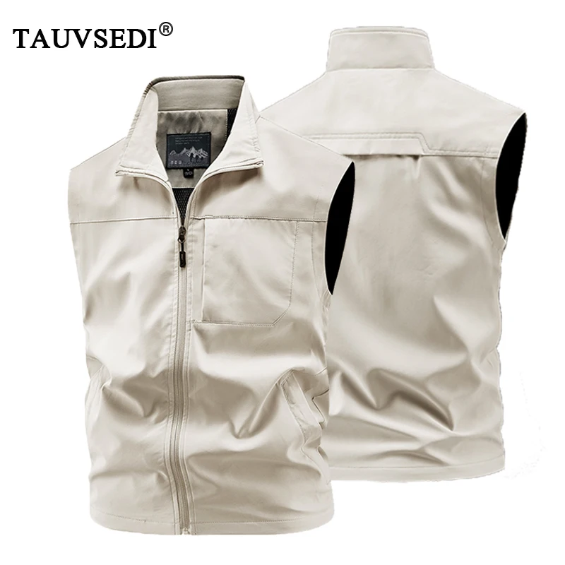 Veste de pêche sans manches respirante pour homme avec poches cargo et coupe sport
