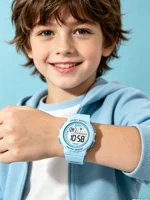 Montre numérique étanche pour enfants, pour filles et garçons, bleue, électronique, Sport, alarme, horloge de natation, cadeaux 5