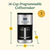 Cuisinart Coffee Maker, 14-Cup Glass Carafe, Fully Automatic for Brew Strength Control & 1-4 Cup Setting, Stainless Steel 6