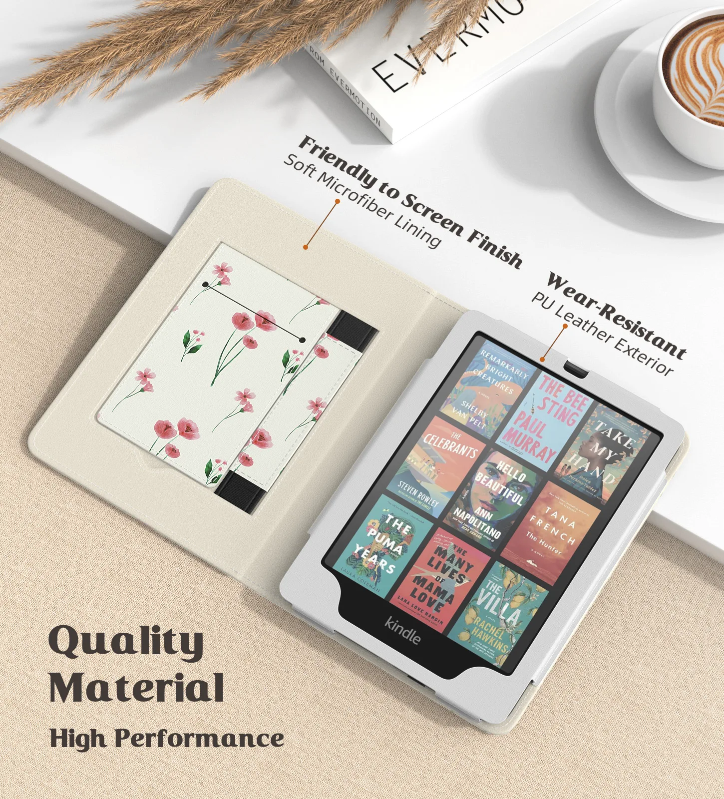 MoKo Case for 7"/6.8" Kindle Paperwhite(12th/11th Gen-/)and Kindle Colorsoft Signature Edition Slim PU Shell Cover Cas kindle case