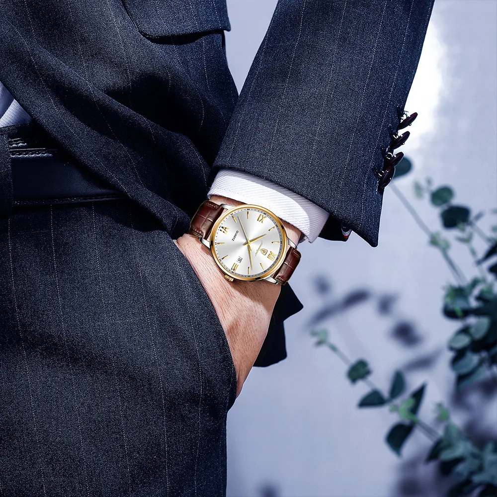 POEDAGAR Fashion Luxury Man Watch Luminous Waterproof Date Men's Quartz Wristwatch Business Leather Watches For Men Reloj Hombre 6