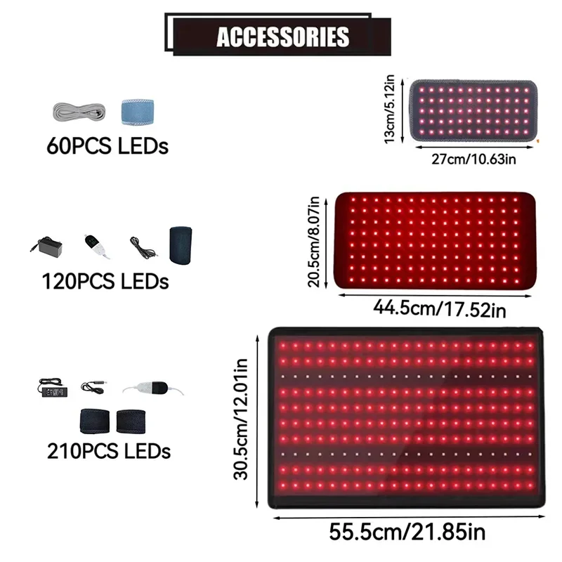 LED Red Light Pad 660nm&850nm Infrared Light Therapy Belt light therapy belt