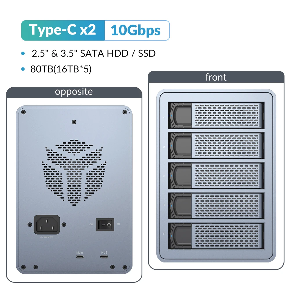 NAS Yottamaster 5Bay USB-C +8TB×5 HDD付 718vMoQmgeL._UF350,350_QL80_.jpg