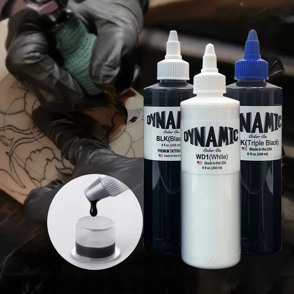 Dynamic Ink Tattoo Ink 8oz (240ml) Makeup Studio Tattoo Pigment Works for Practice Supplies Professional Official Pigment