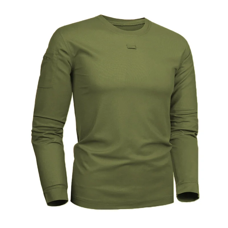 Sport T Shirt Long Sleeve T Shirt Tactical Military Clothing Men Shirt Quick-drying Long Sleeve Army Green Khaki Casual Sport Male T-Shirt Camping Hunting Clothes