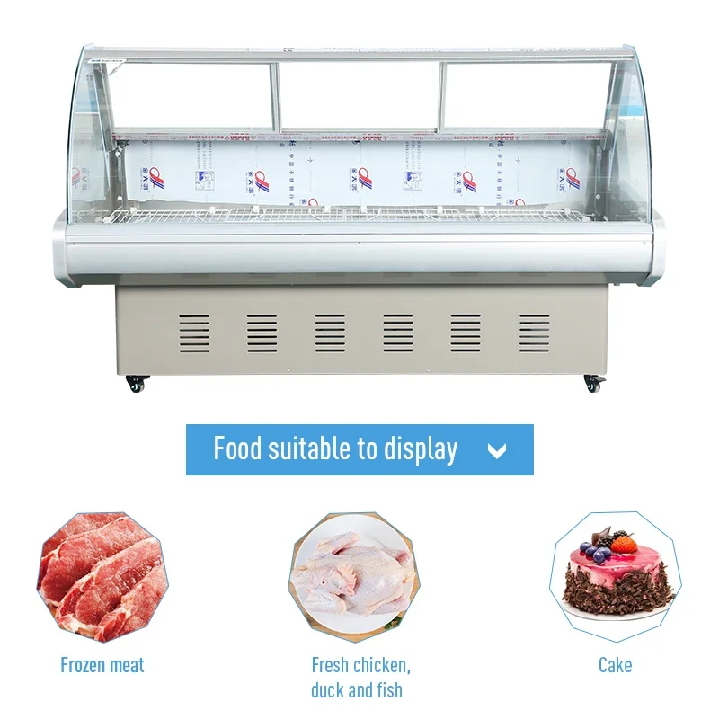 Supermarket Delicatessen Display Chiller Meat Freezer