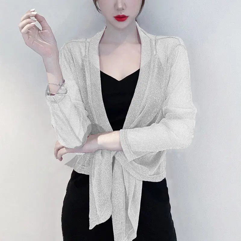 Purple Black Gray Ultra-thin Summer Bolero Women Shrugs Shawls For