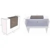Modern Reception Desk, Multifunctional Modern Transaction Counter Top, Laminate Desktop, Standing Front Table for Office, Home 2