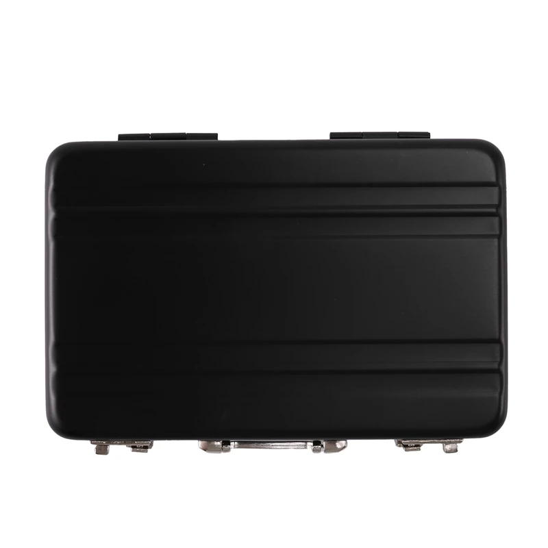 Aluminum password box Card Case card holder Mini suitcase Password briefcase Black