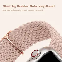 Braided Strap For Apple watch band 40mm 41mm 44mm 45mm 49mm 38mm Elastic Nylon bracelet iWatch series se 3 5 6 7 8 9 Ultra strap - Image 3